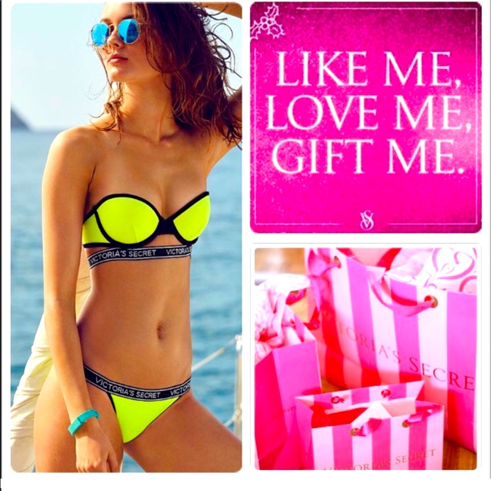 VS Logo Halter Bikini Top only- 34B